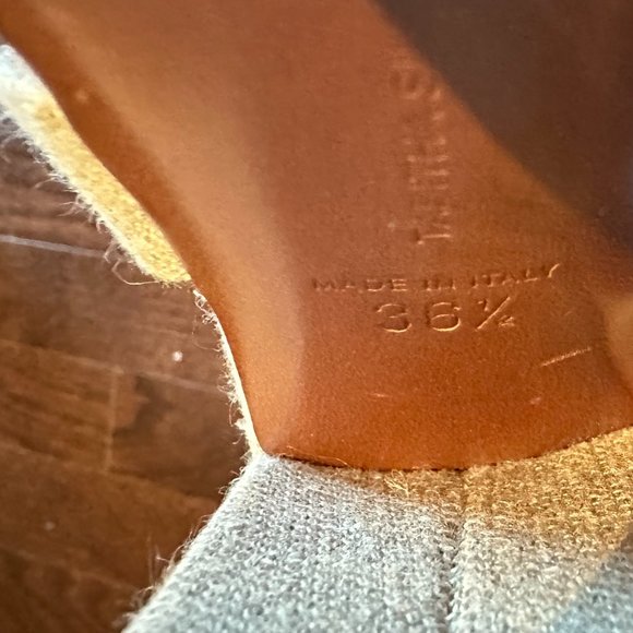 Tabitha Simmons beige neutral canvas heels - Picture 6 of 6